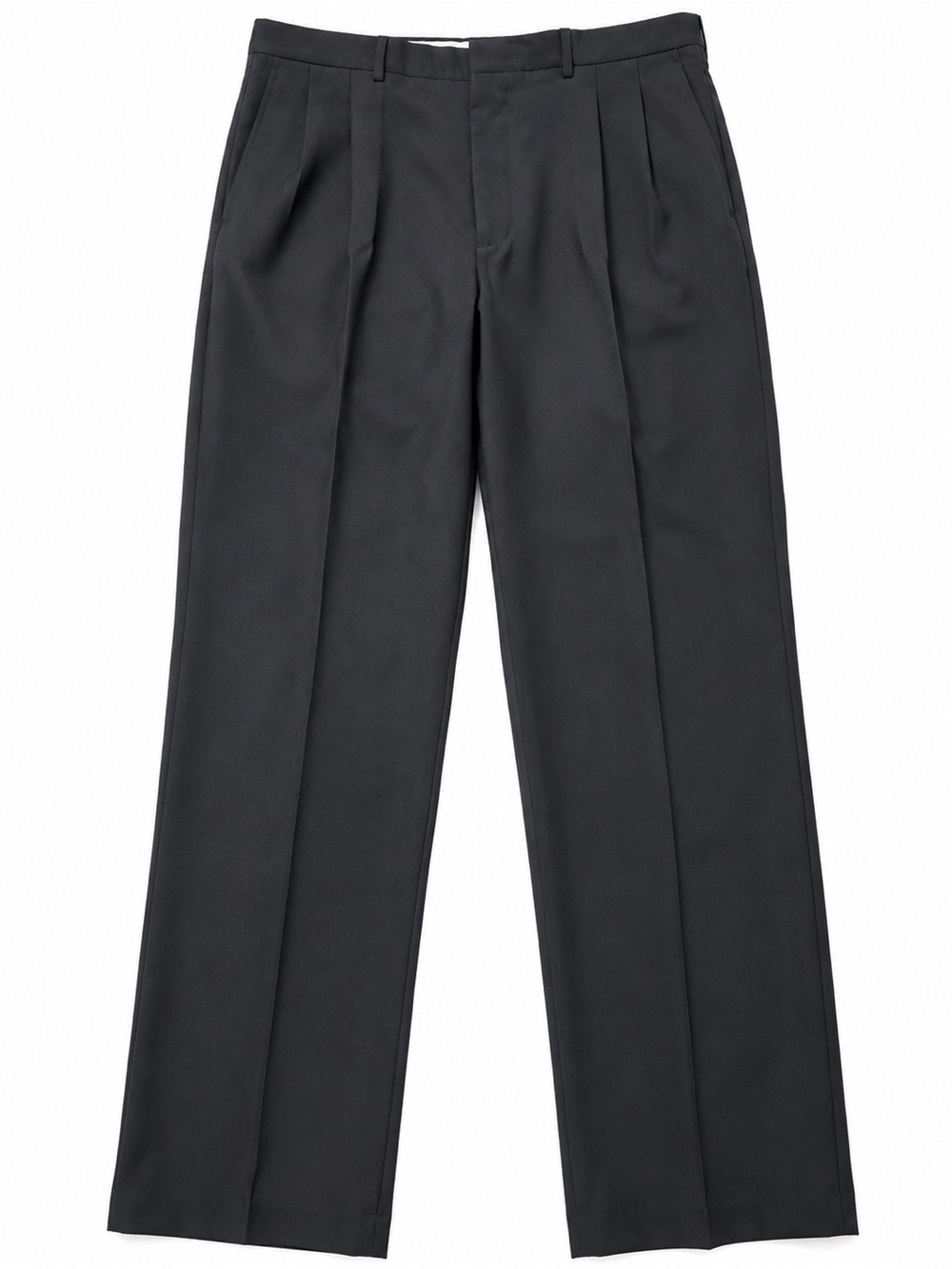 Men's Pleated Dress Pants in Black - Tailored Straight Fit